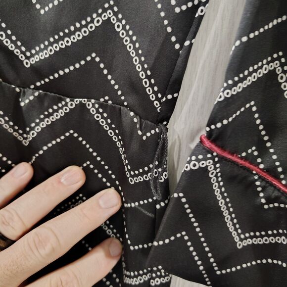 Anthropologie Free People Black Silky Chevron Jumpsuit Size XS - Picture 6 of 15